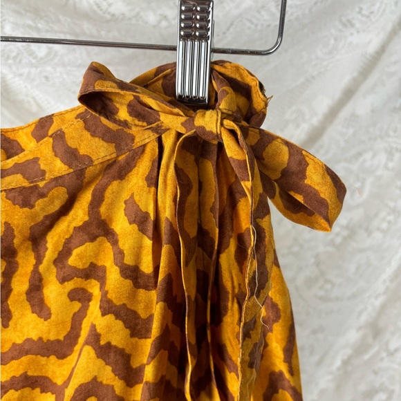 Vibrant Patterned Vintage Wrap Skirt - Picture 4 of 10